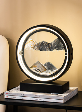 极速现代轻奢流沙画沙漏摆件创意解压家居好物Q卧室床头酒柜电视