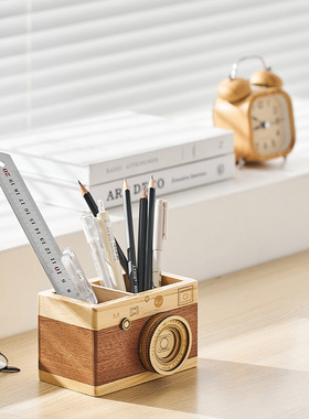 极速创意相机笔筒办公室学生儿y童桌面收纳装饰品摆件圣诞节礼物