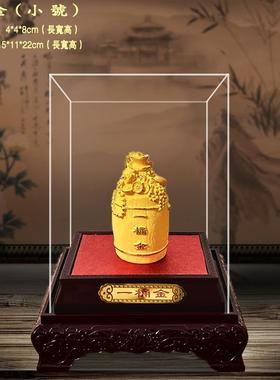 绒沙金一桶金摆件 家居玄关客厅店铺工艺品摆设 店铺开业汽车礼品