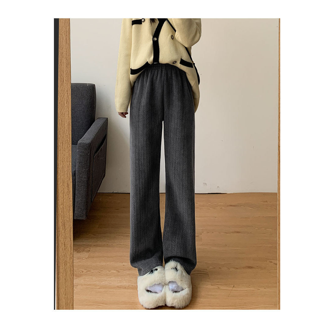 【双12福利】加绒麦穗裤阔腿裤显瘦百搭L