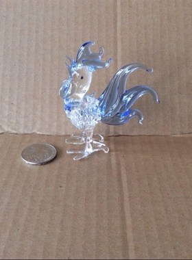 极速水晶玻璃鸡摆件招财公鸡雄鸡生肖鸡工艺M礼品摆饰家居装饰风