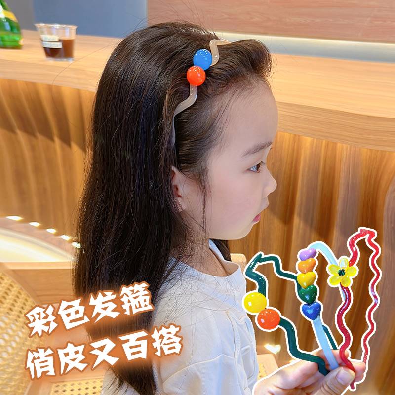 极速儿童头箍网红2022t年新款发箍碎发整理压发百搭防滑发卡头饰 - 图1