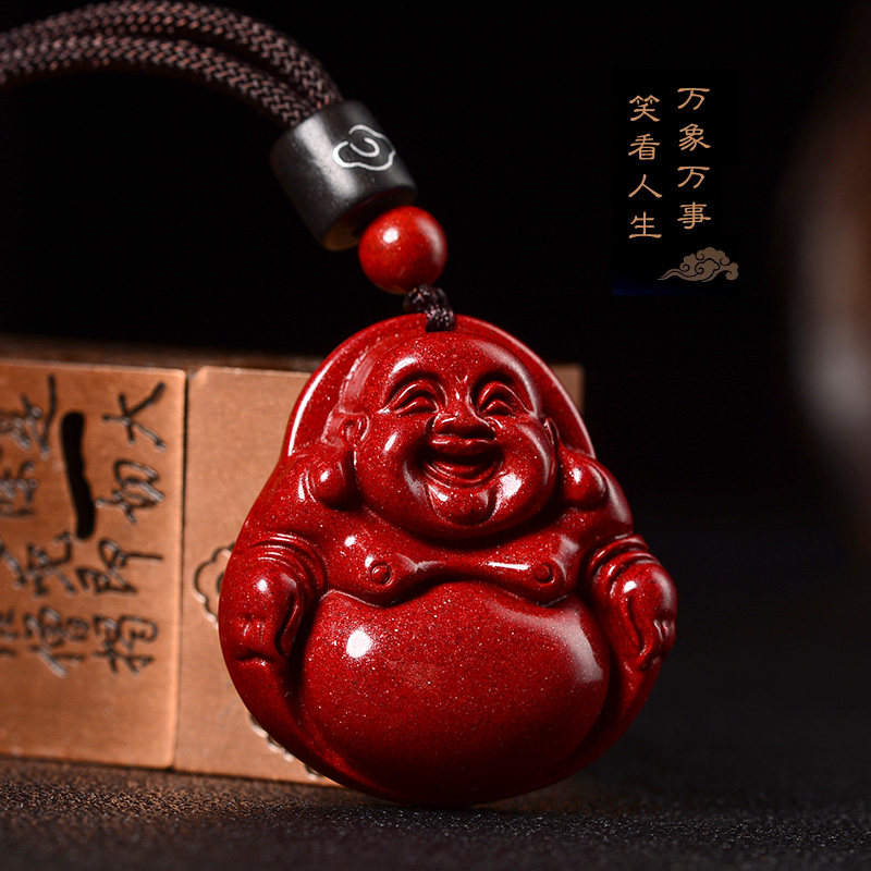 极速天然朱砂属兔大肚弥勒佛吊坠女款本命L年笑佛观音项链紫金砂,淘宝优惠券,粉丝福利购,淘宝优惠卷