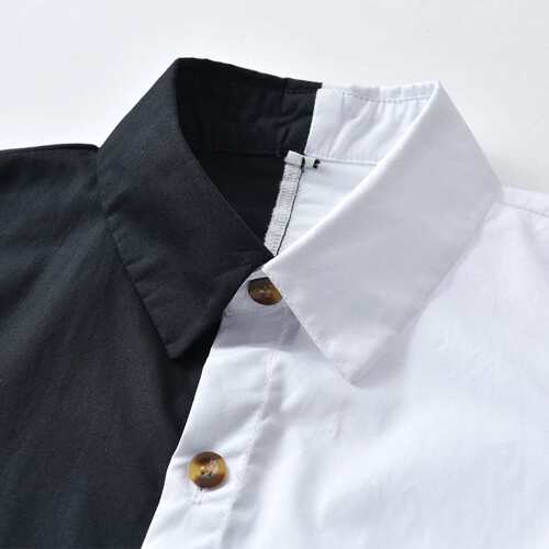 极速Boys long sleeve shirt set boys baby long Qsleeve black - 图2