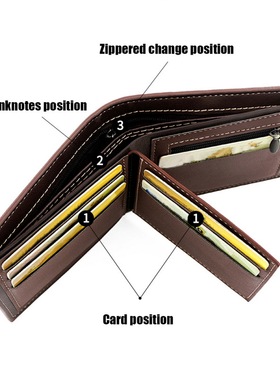 极速Fashion Leather Wqallet Men Luxury Slim Coin Purse Busin