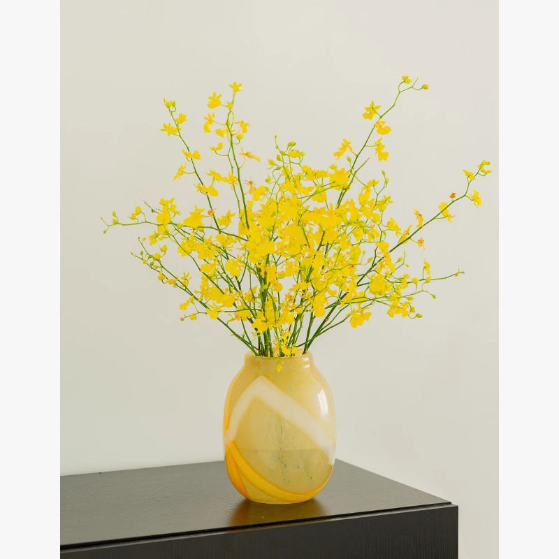 中古琉璃花瓶渐变晕染手工半然家居轻奢高级感艺术花器插花摆件大,淘宝优惠券,粉丝福利购,淘宝优惠卷