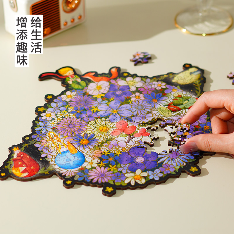 TOI图益木质小王子拼图成人版diy玩具异型浪漫星球带相框七夕礼物 - 图2