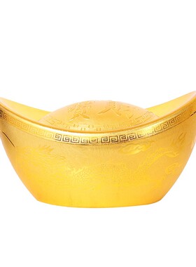 新品新年装饰摆件大号元宝聚宝盆存E钱罐酒店商场办公室摆件 春节