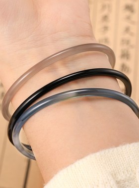 极速冰乌骨鸡叮当镯一对闺蜜荔枝冻玉G髓黑乌骨鸡少女冰种玉石手