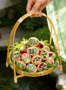 端午装饰摆件鸡蛋贴纸节日主题活动氛围仪式感场景布置装饰鸡蛋贴