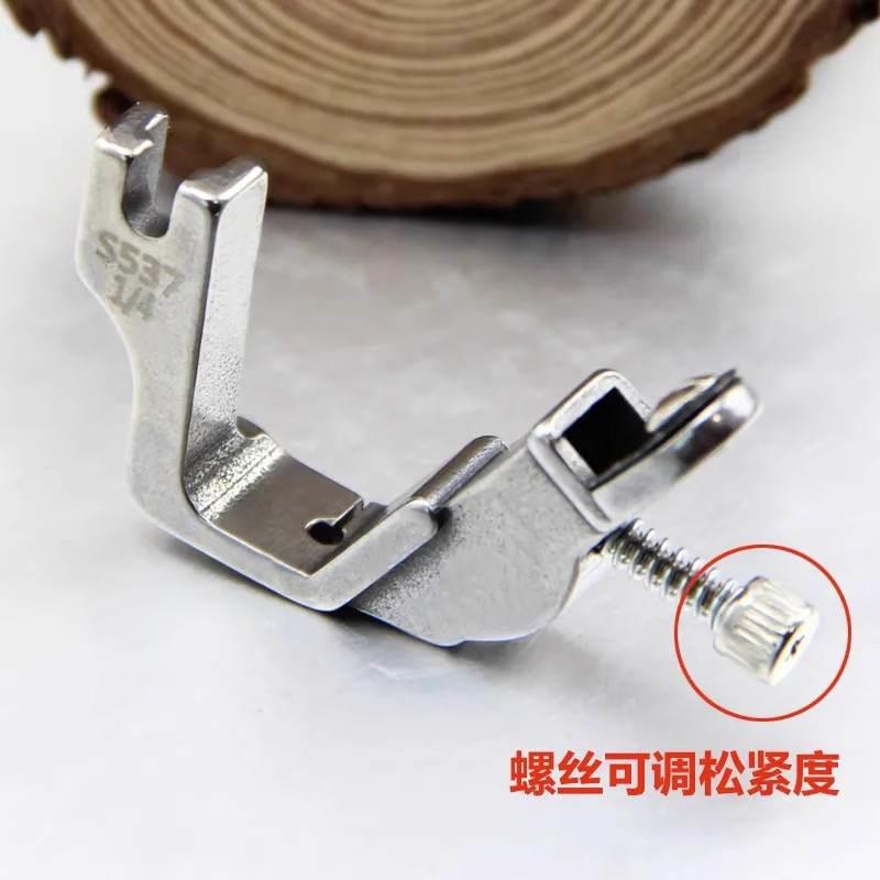 极速新品S537电脑平车松t紧带压脚 全钢拉橡筋压脚 可调带缩皱肩 - 图1