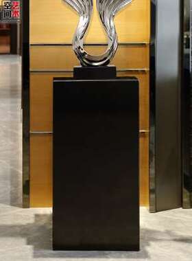 新品新品黑色大i理石底座石头展示台样品屋展示中心F装饰雕塑艺术
