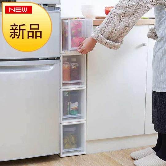 极速加厚塑料抽屉式收纳盒单层可叠衣柜收纳M柜子储物透明衣服3整