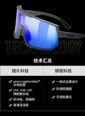 uvex优维斯运动眼镜变色偏光遁形