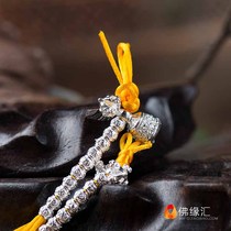 Fidelity and quick-release Buddha fate collection Buddha bead counting counting bead accessories 925 silver carved Tibetan style sterling Y silver Buddha chanting plan