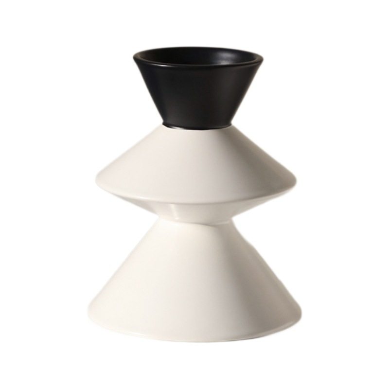 博西家居北欧几何陶瓷花瓶摆件民宿酒店样板间客厅餐桌蜡烛台设计,淘宝优惠券,粉丝福利购,淘宝优惠卷