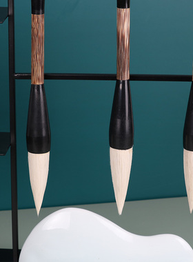 极速新中式毛笔架书房摆件样板房间会所I家居客厅办公室书桌面软