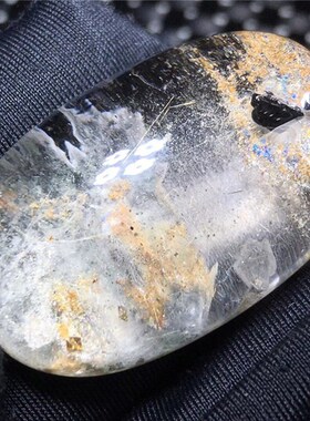 极速八面c体 黄色矿石 多原素水晶矿物共生吊坠牌子 异象 收藏款