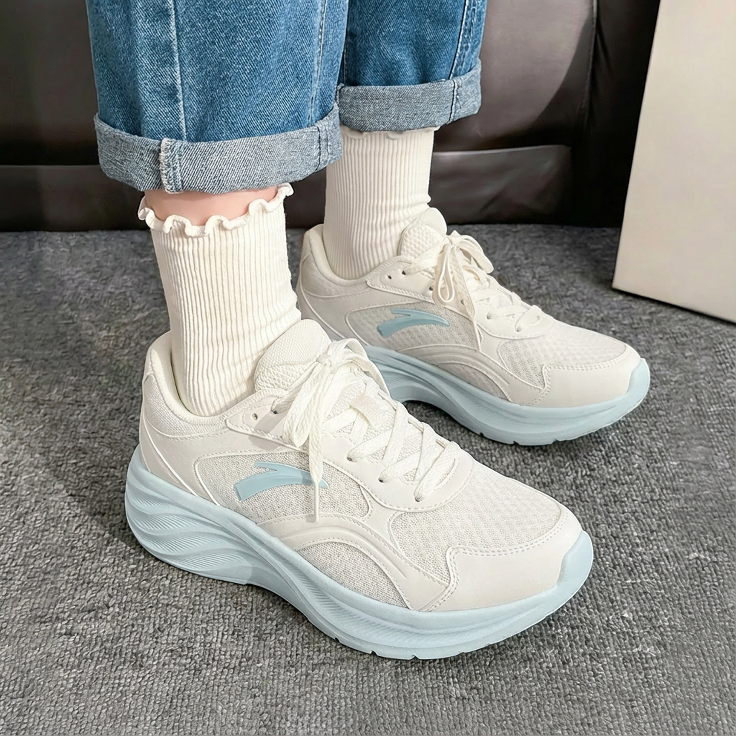 安踏运动鞋女鞋冬季新款星云2跑步鞋轻便软底休闲青少年体测跑鞋,淘宝优惠券,粉丝福利购,淘宝优惠卷