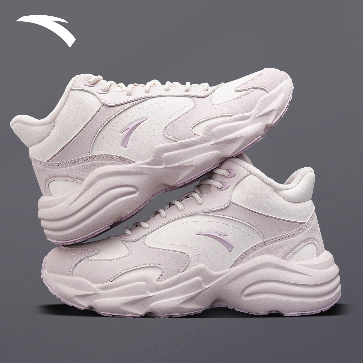 安踏行者高帮棉鞋加绒保暖女鞋2025冬季新款加厚防滑运动休闲鞋子,淘宝优惠券,粉丝福利购,淘宝优惠卷