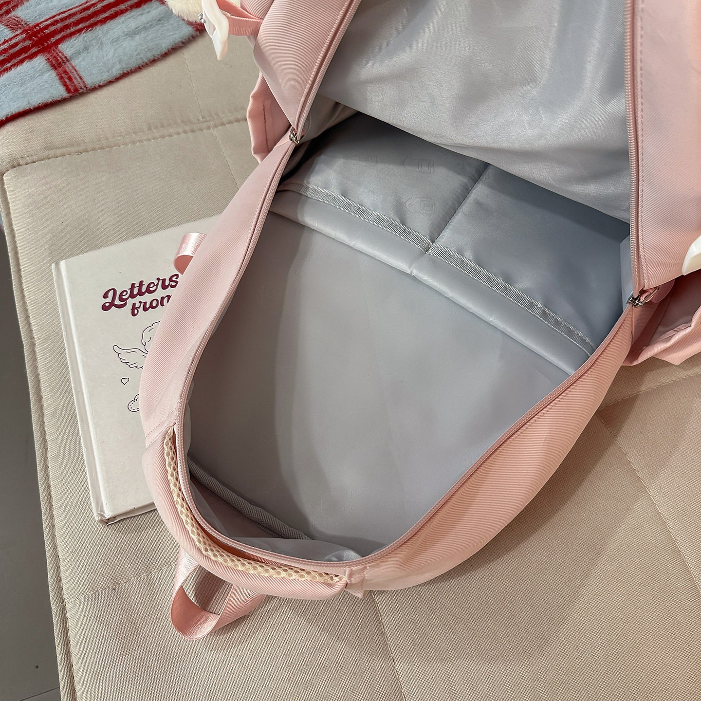 韩系ins粉色甜美学院风中小学生三到六年级宽肩带多隔层双肩包女,淘宝优惠券,粉丝福利购,淘宝优惠卷