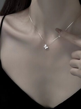 时尚百搭项链女蝴蝶仙气轻奢精致小众潮流韩版简约气质冷淡风锁骨