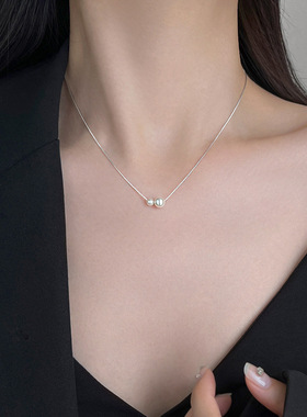 925纯银珍珠项链女新款爆款轻奢锁骨链小众高级感时尚简约百搭链