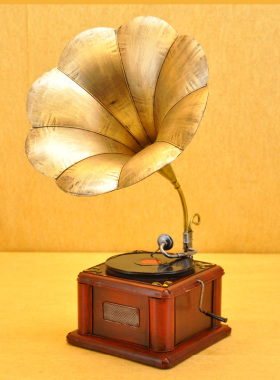 速发软相馆留声机服装店婚纱店照装店品摆放男装饰道具复古摆件陈