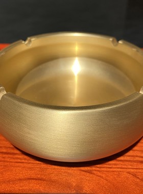 速发用铜烟全缸家纯办公室灰铜烟灰缸创意个性摆件客厅黄铜烟缸