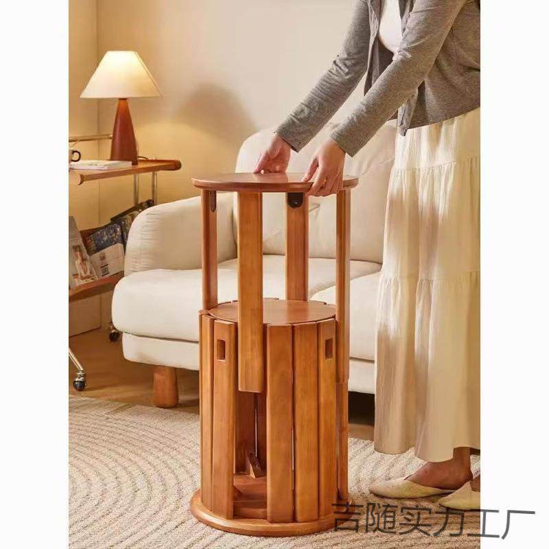 叠叠圆凳实木多功能板凳凳子组合茶几客厅家用叠放中式吃饭餐椅子,淘宝优惠券,粉丝福利购,淘宝优惠卷