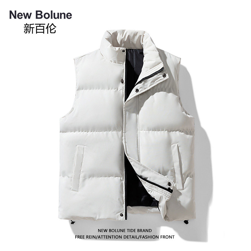 NEW BOLUNE/新百伦秋冬季坎肩保暖棉马甲休闲复古立领男棉服外套,淘宝优惠券,粉丝福利购,淘宝优惠卷