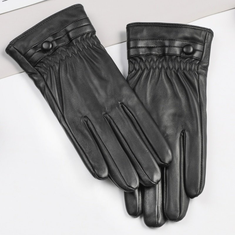 羊皮手套男士秋冬季加绒加厚保暖防风全掌可触屏骑行户外礼盒装,淘宝优惠券,粉丝福利购,淘宝优惠卷