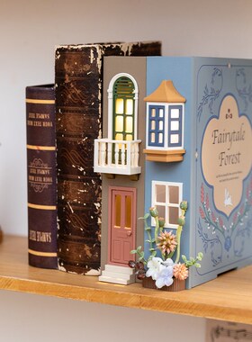 阿楹 发光假书装饰道具创u意书挡复古氛围卧室书架电视斗柜摆件灯