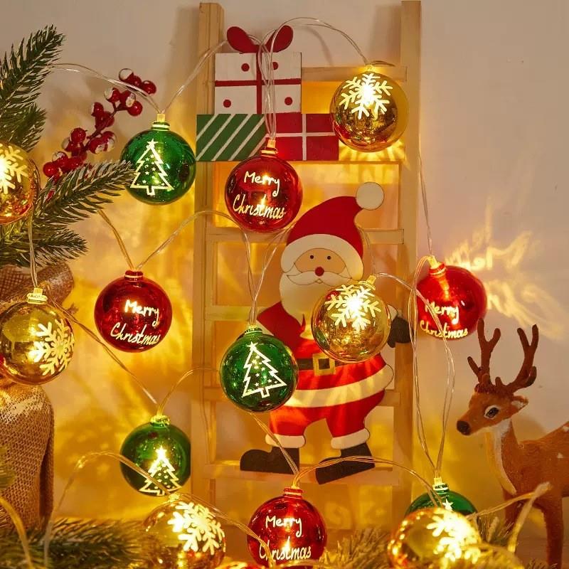 Christmas Electroplating Star Light String Christmas Tree Ha - 图2