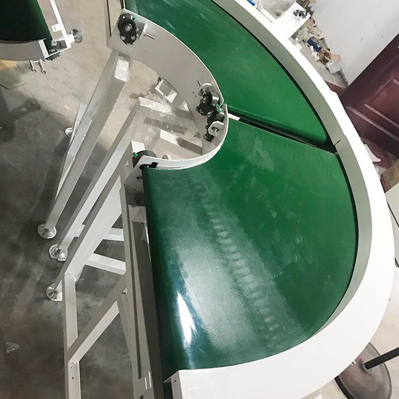 厂家现货90度转弯式皮带输送机配件传送带小型皮带转弯机配件 - 图1