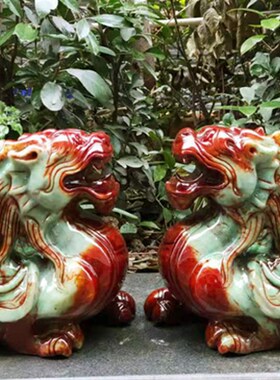天然玉石龙龟摆件一对客厅玄关办公室家居用品正品保证