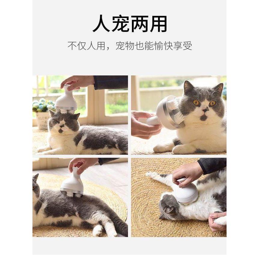 宠物猫咪按摩头部神器小猫猫四爪电动按摩仪全自动按头挠头挠痒撸-图2