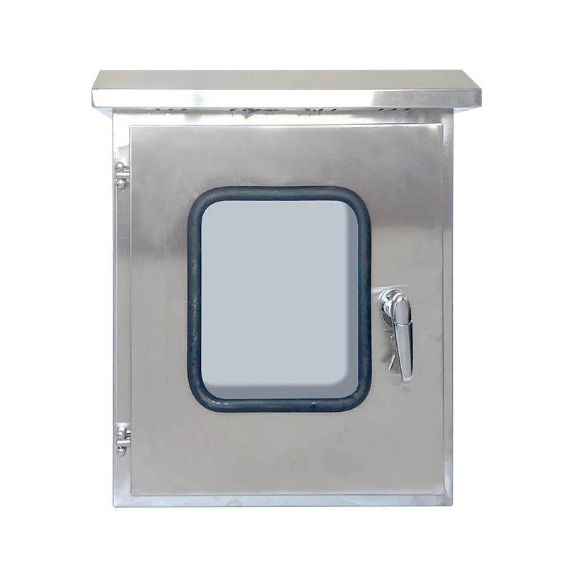 Outdoor stainless steel double-door distribution box outdoor rainproof instrument control box distribution cabinet 500*400200 chassis