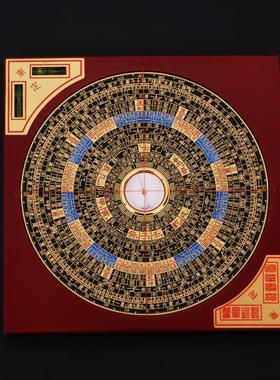 专业东定5寸7寸9寸10寸三元综合罗盘黄铜高精度指南针桌面摆件