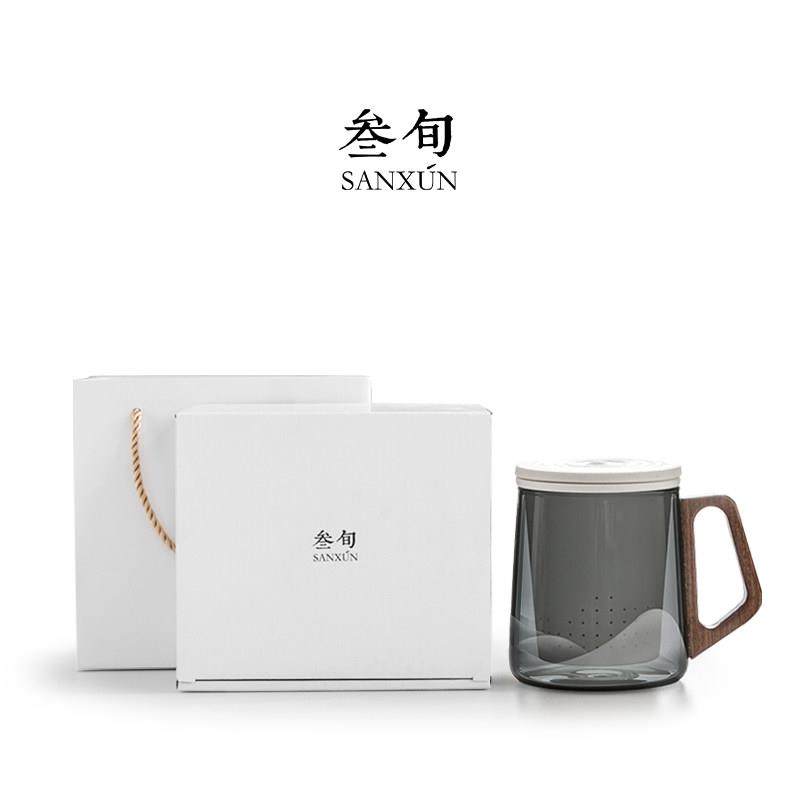 叁旬无争玻璃泡茶杯轻奢个人专用茶杯办公室茶水分离男士水杯杯子,淘宝优惠券,粉丝福利购,淘宝优惠卷