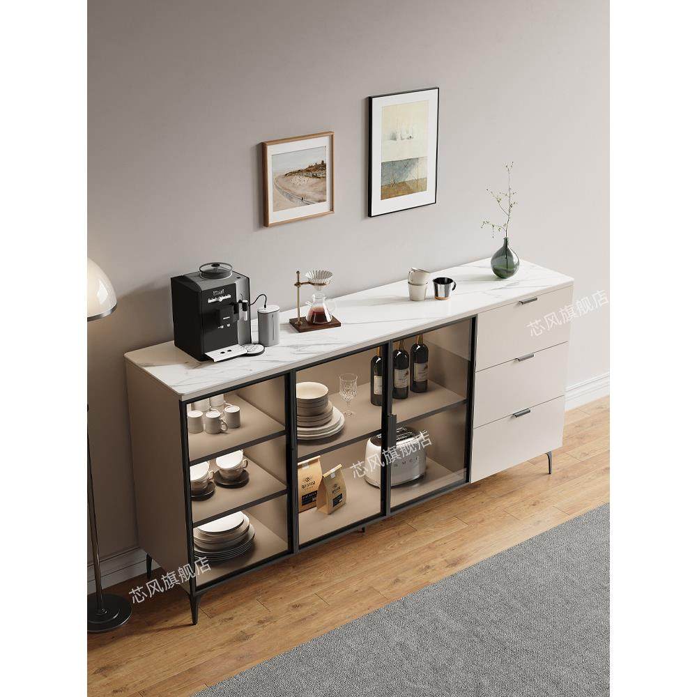 实木石板餐具柜壁挂式家庭储物柜沙发隔断橱柜厨房现代极简风格定,淘宝优惠券,粉丝福利购,淘宝优惠卷