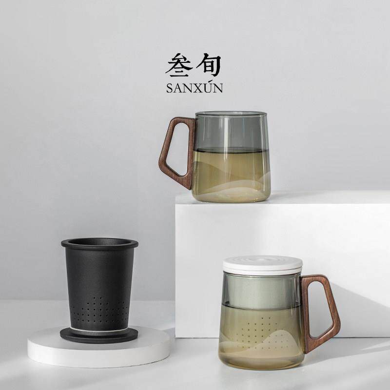 叁旬无争玻璃泡茶杯轻奢个人专用茶杯办公室茶水分离男士水杯杯子,淘宝优惠券,粉丝福利购,淘宝优惠卷