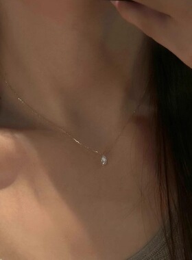 夏季极细素链水滴项链女2026新款