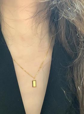 暴富小金条项链配饰女秋冬高级感