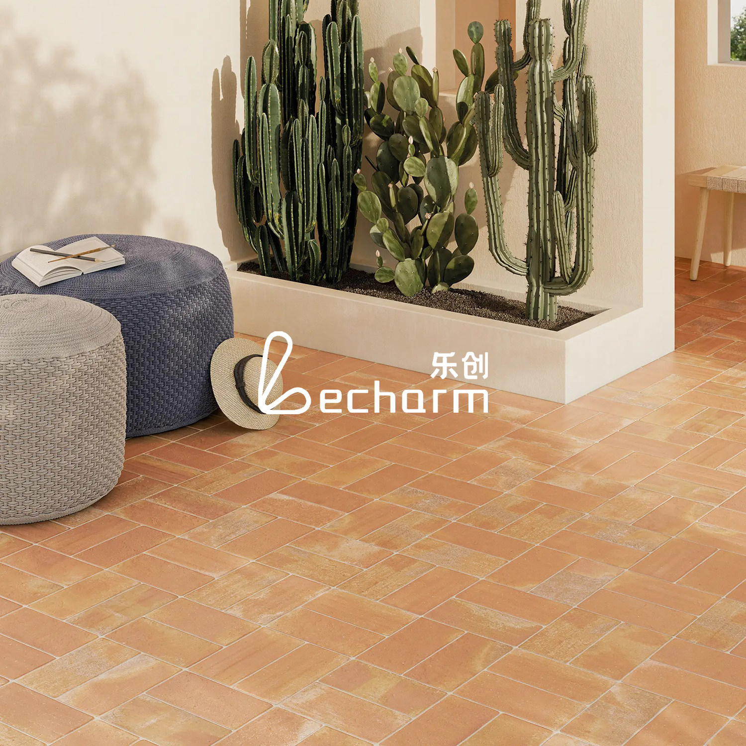 西班牙进口复古渐变陶土砖卫生间瓷砖别墅墙砖客厅地砖220x220,淘宝优惠券,粉丝福利购,淘宝优惠卷