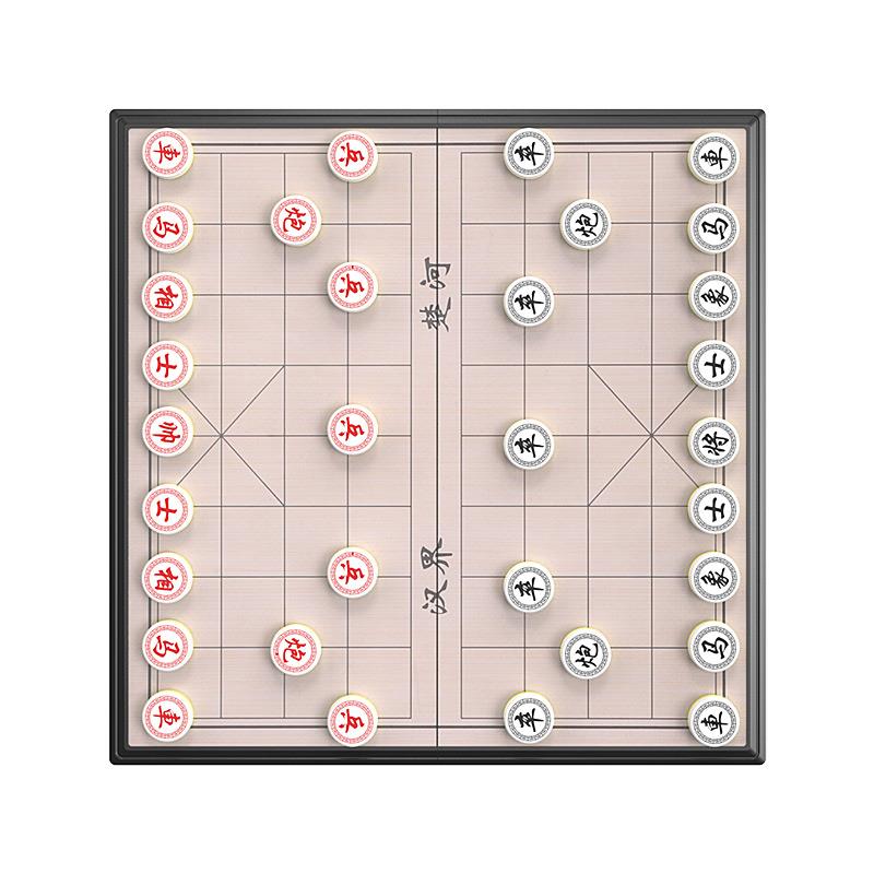 象棋中国象棋带棋盘儿童小学生大号高档磁力磁吸磁性便携式橡棋牌-图3