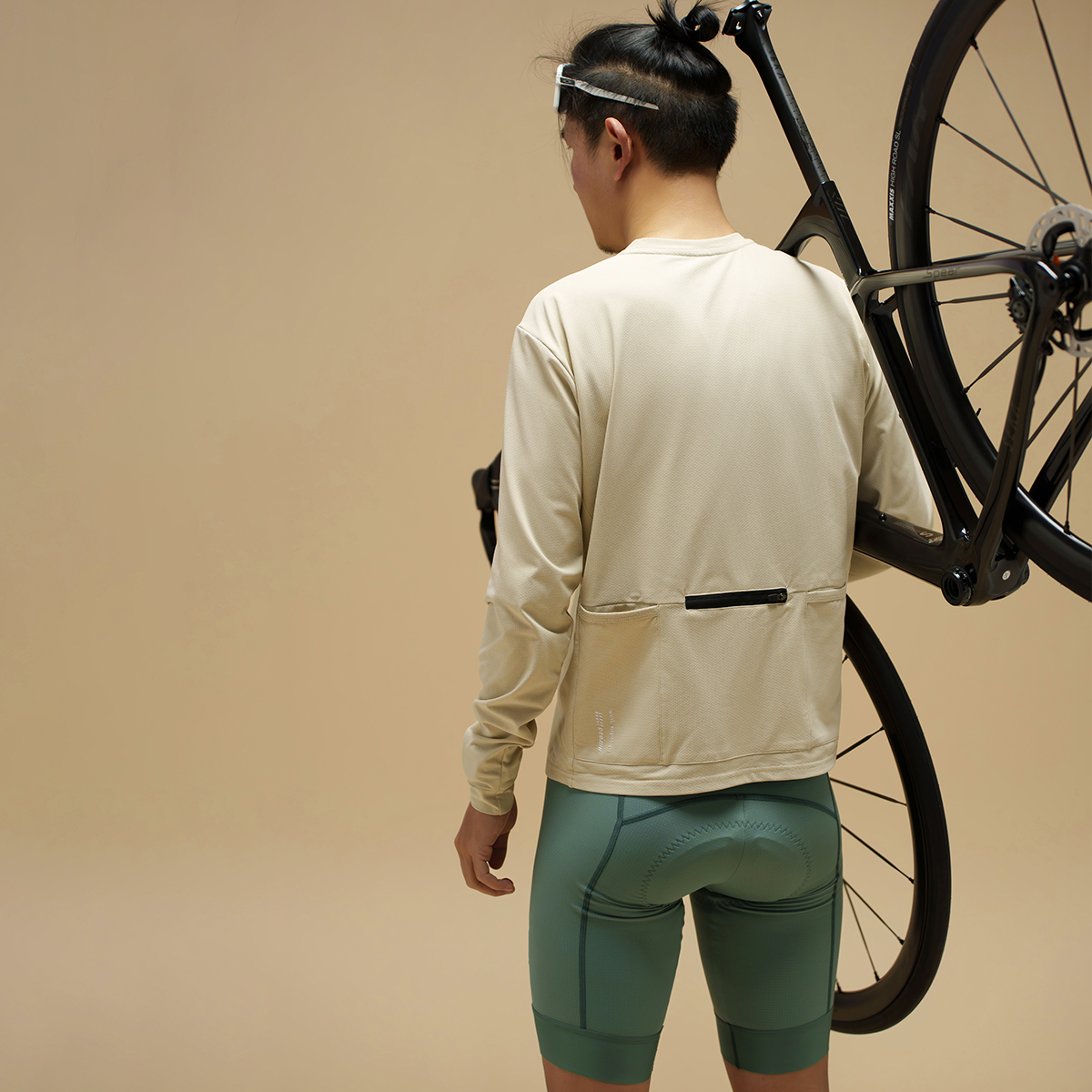 GIIKOM棘刻男女速干防晒骑行服拉链口袋长袖骑行T恤休闲通勤骑行 - 图1