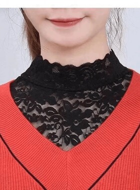 【下单立减50】百搭新款假领子女士秋冬高弹力蕾丝护颈新娘配饰