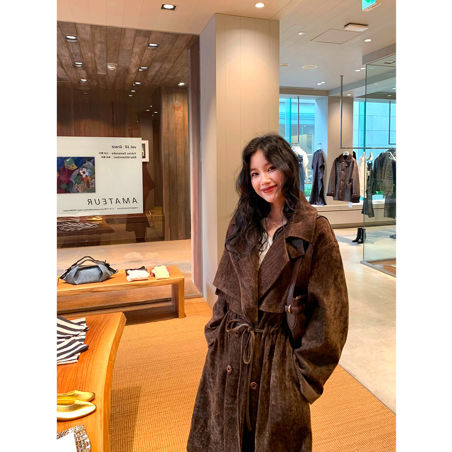 DaqianwithU 复古vintage绒感风衣女立领肌理感加厚大衣秋冬外套,淘宝优惠券,粉丝福利购,淘宝优惠卷