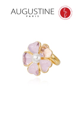 【AZLOOK】Augustine Paris古法琉璃山茶花项链耳环戒指时尚套装